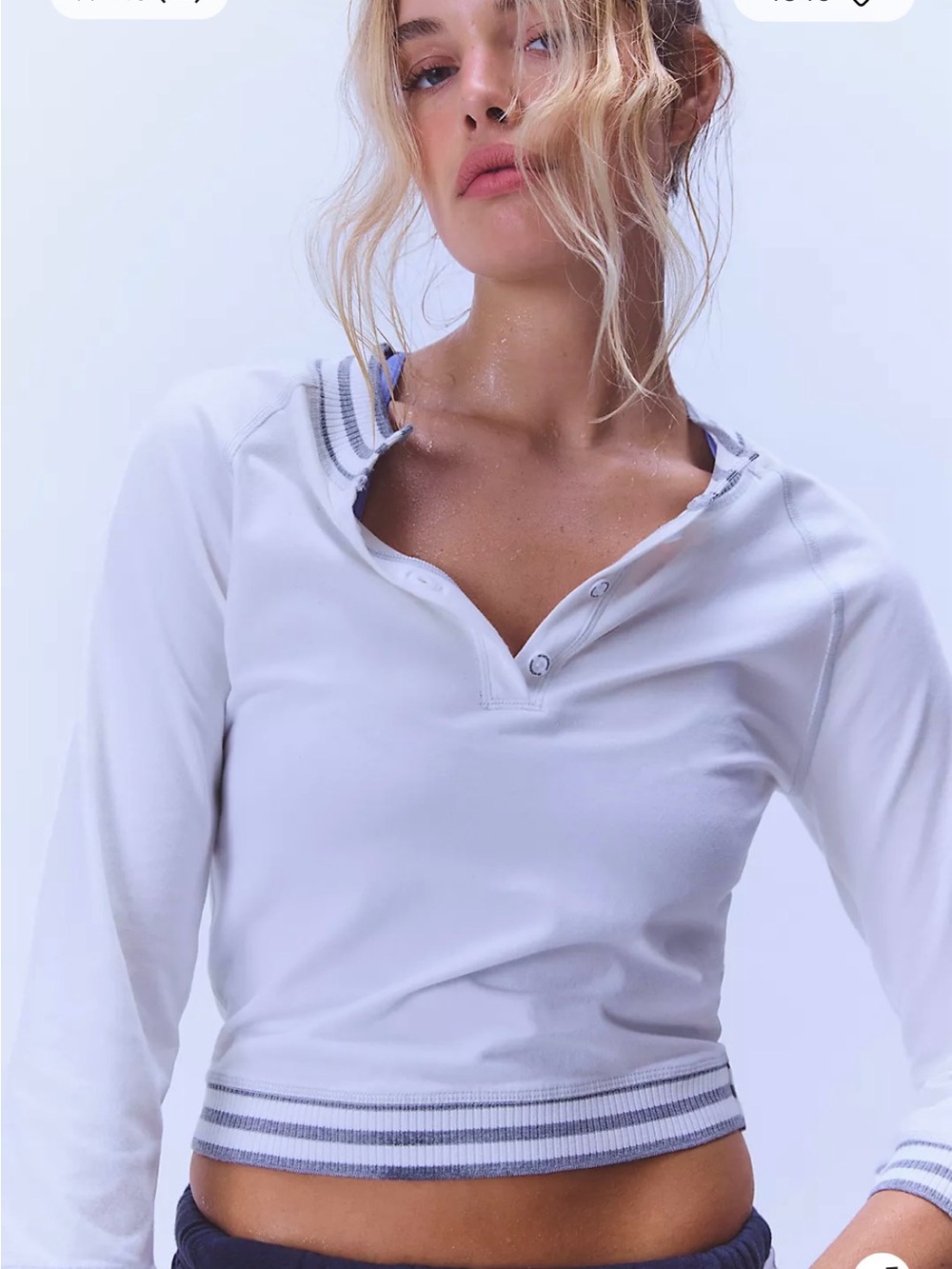 Free People Make You Mine Layer. NWT. White